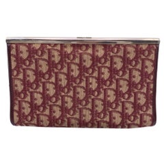 Christian Dior - Pochette vintage en toile rouge avec pochette
