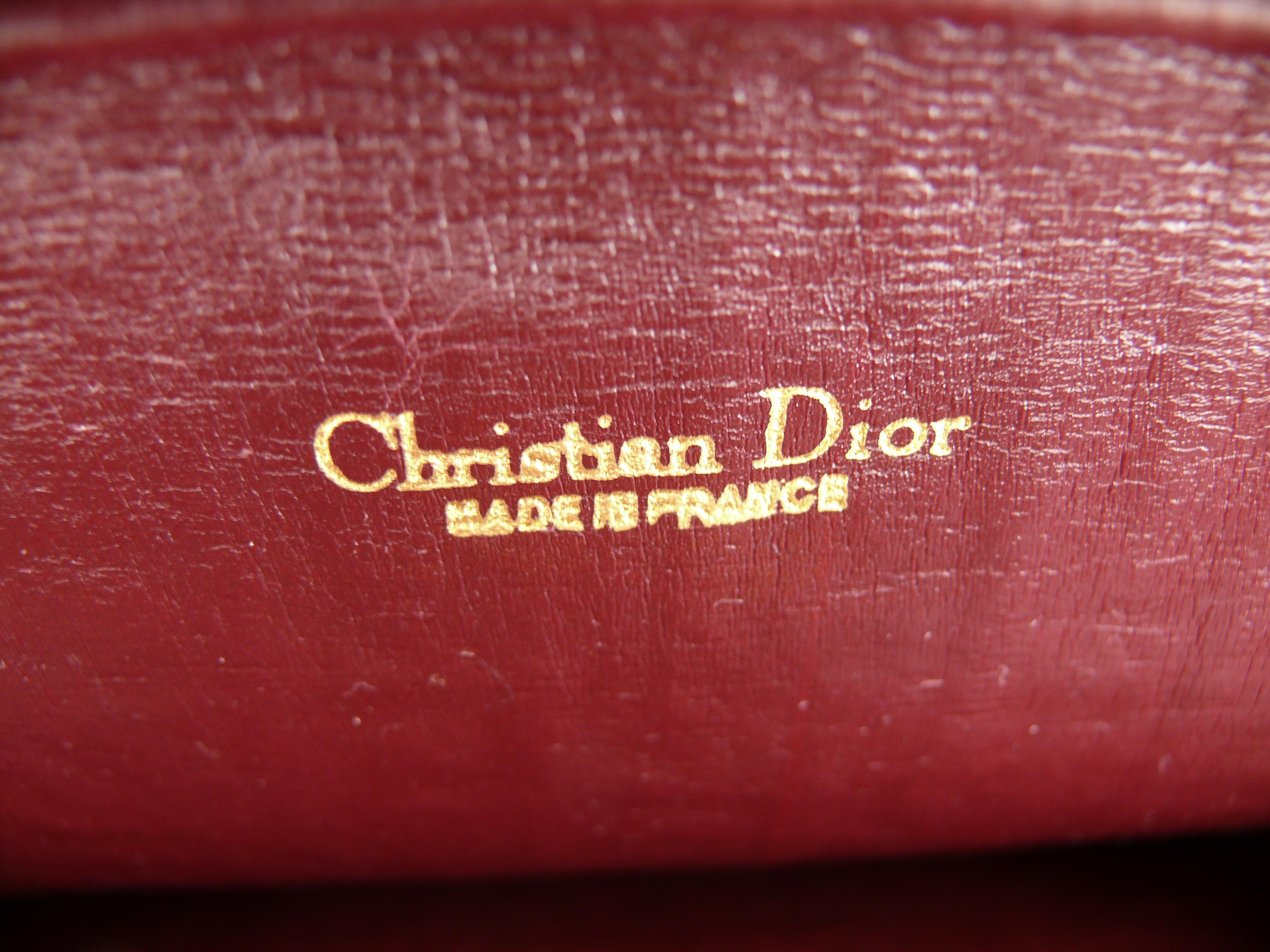 Christian Dior Vintage Red Jacquard Monogram Canvas Frame Bag 1