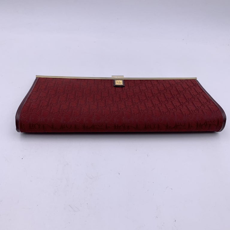 Christian Dior Vintage Red Logo Canvas Clutch Bag Purse Handbag For — free download