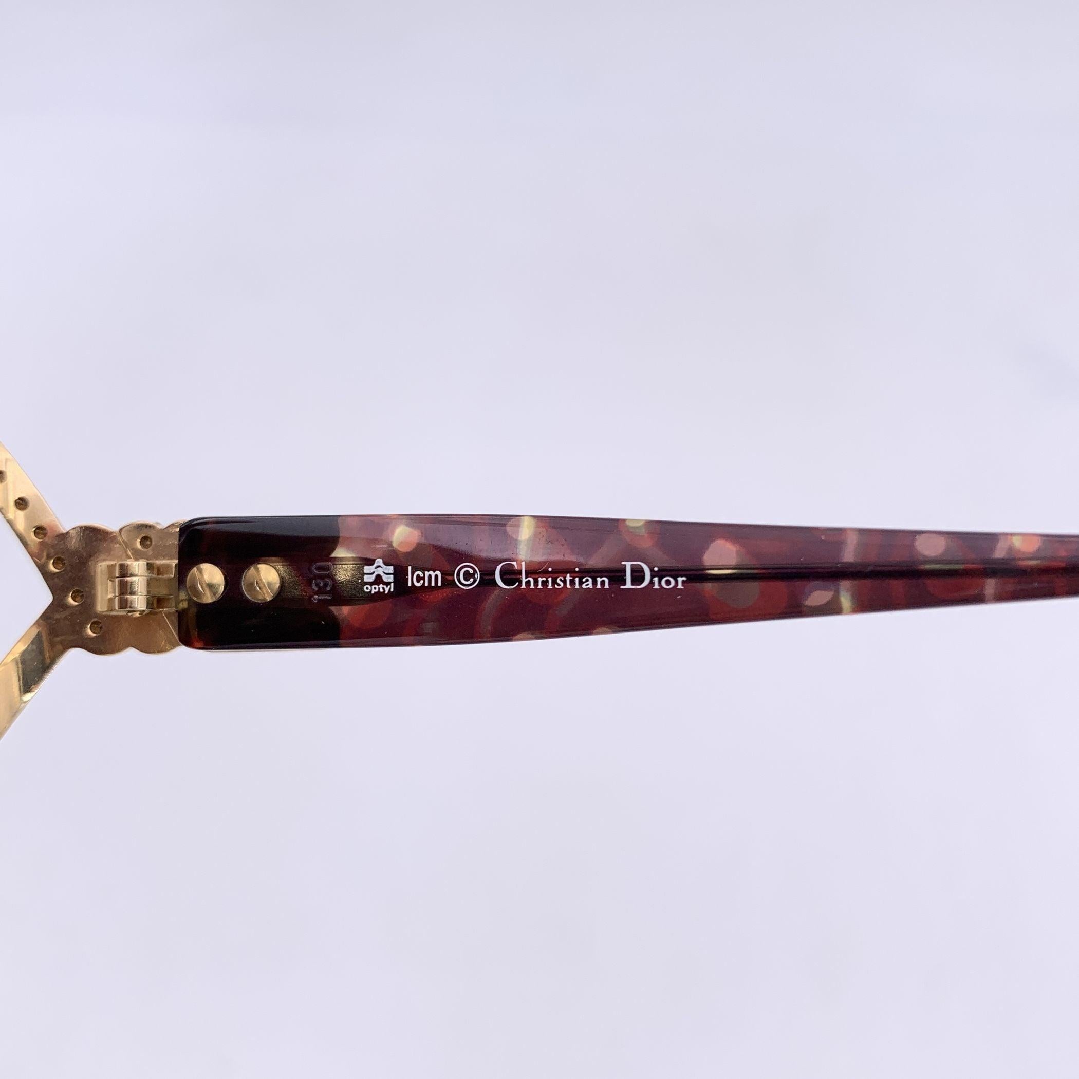 Christian Dior Vintage Strass-Sonnenbrille 2619 44 57/16 130mm im Zustand „Hervorragend“ im Angebot in Rome, Rome
