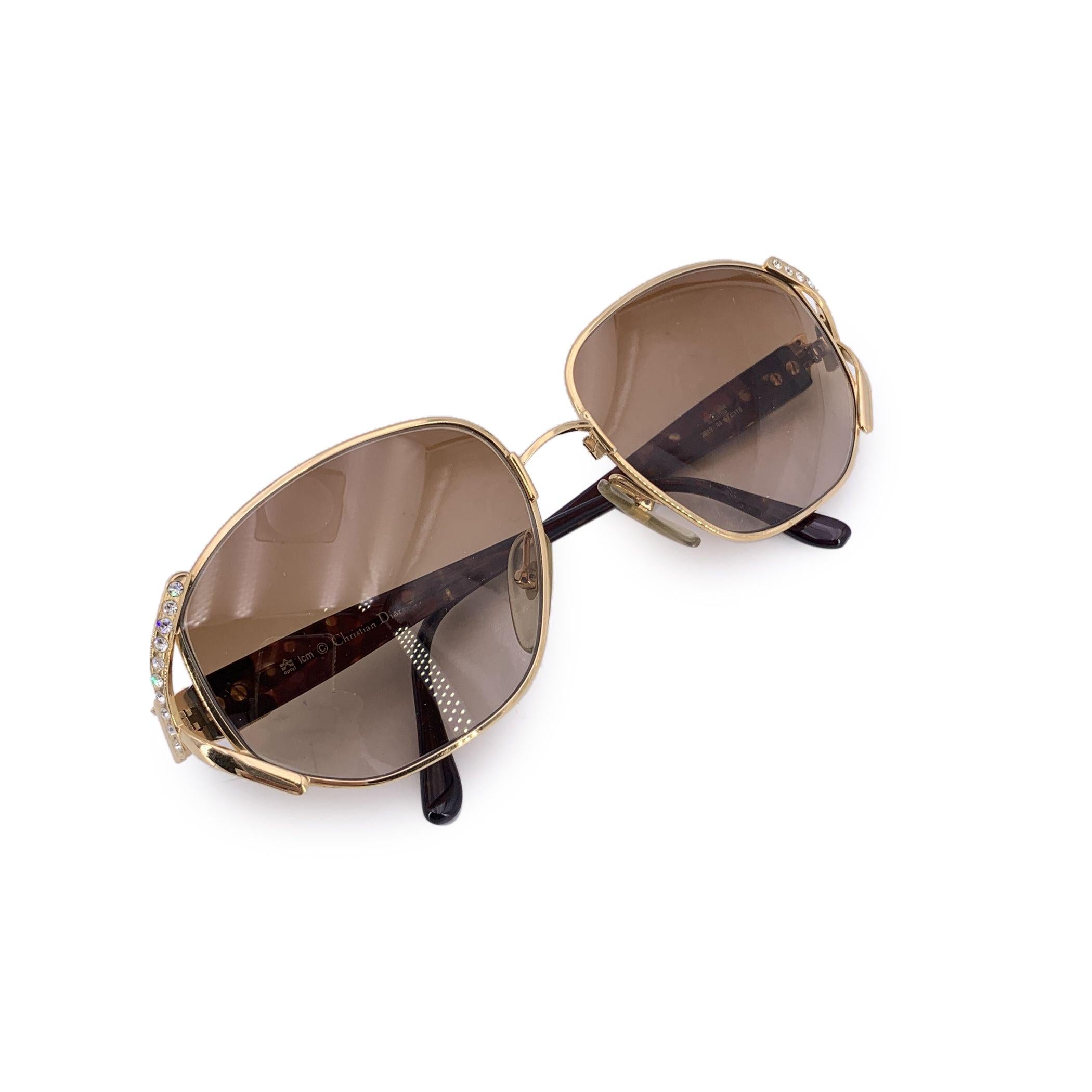 Christian Dior Vintage Strass-Sonnenbrille 2619 44 57/16 130mm im Angebot 1