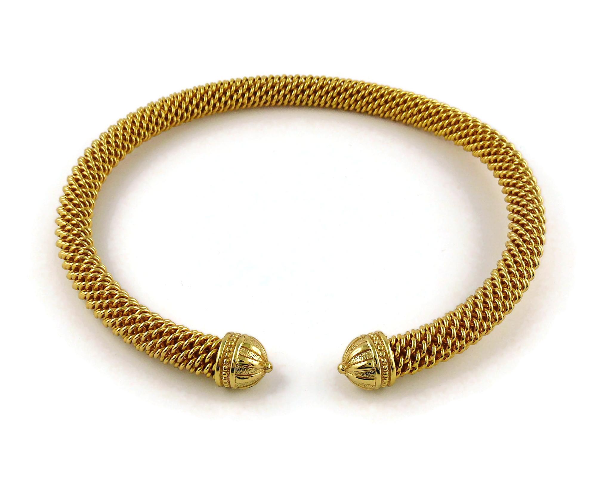 Christian Dior, collier torsadé vintage à chaîne rigide 2