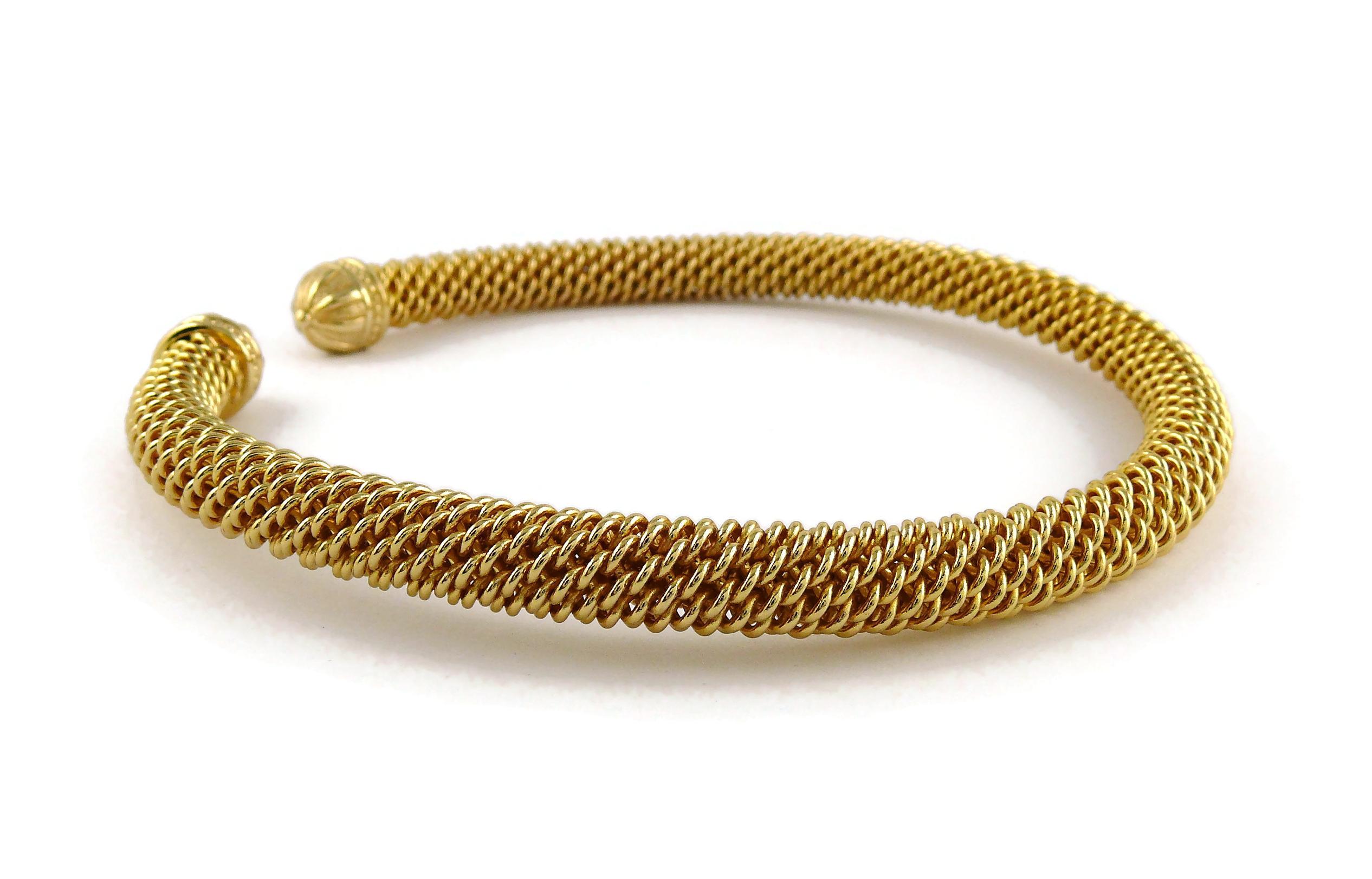 Christian Dior, collier torsadé vintage à chaîne rigide 4