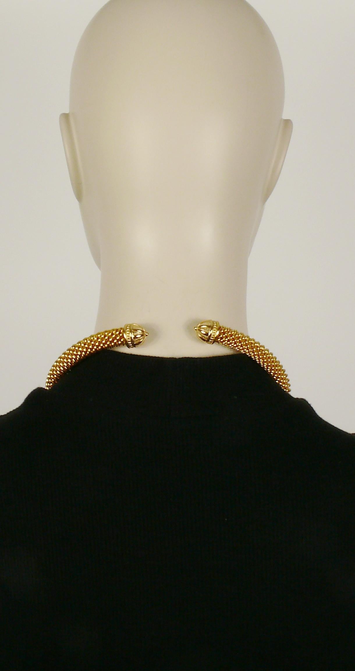 Christian Dior, collier torsadé vintage à chaîne rigide 3