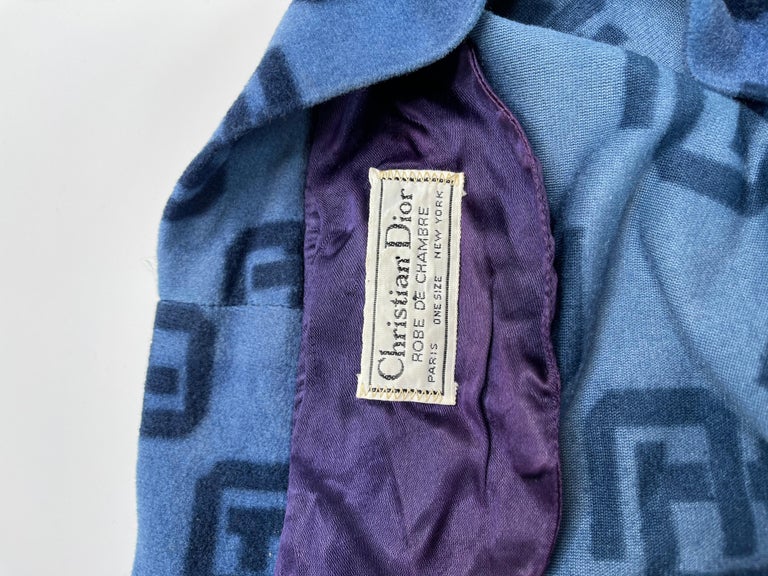 Christian Dior Vintage Robe De Chambre Monogrammed For Sale at 1stDibs | christian  dior robe de chambre, dior robe