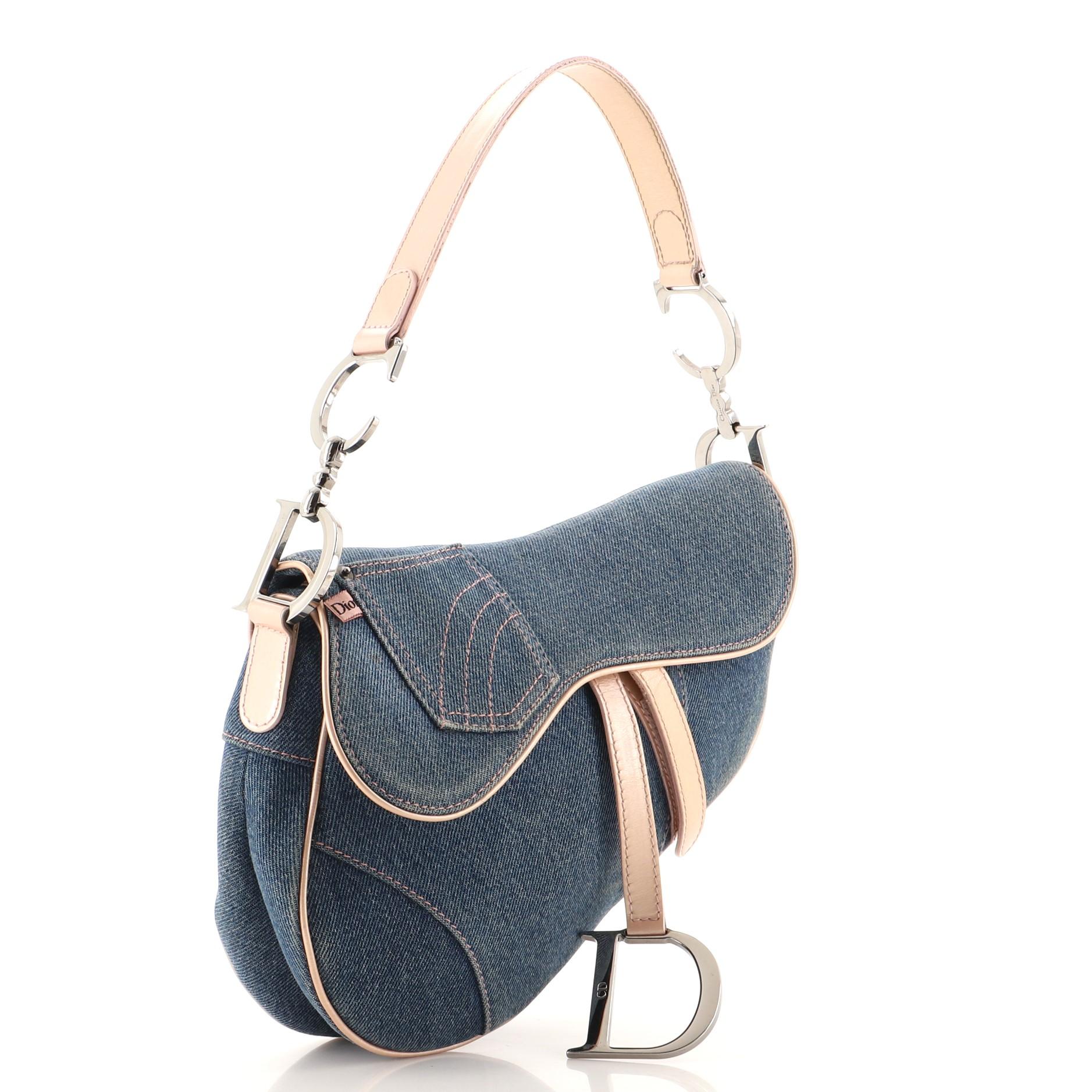 dior denim saddle bag vintage