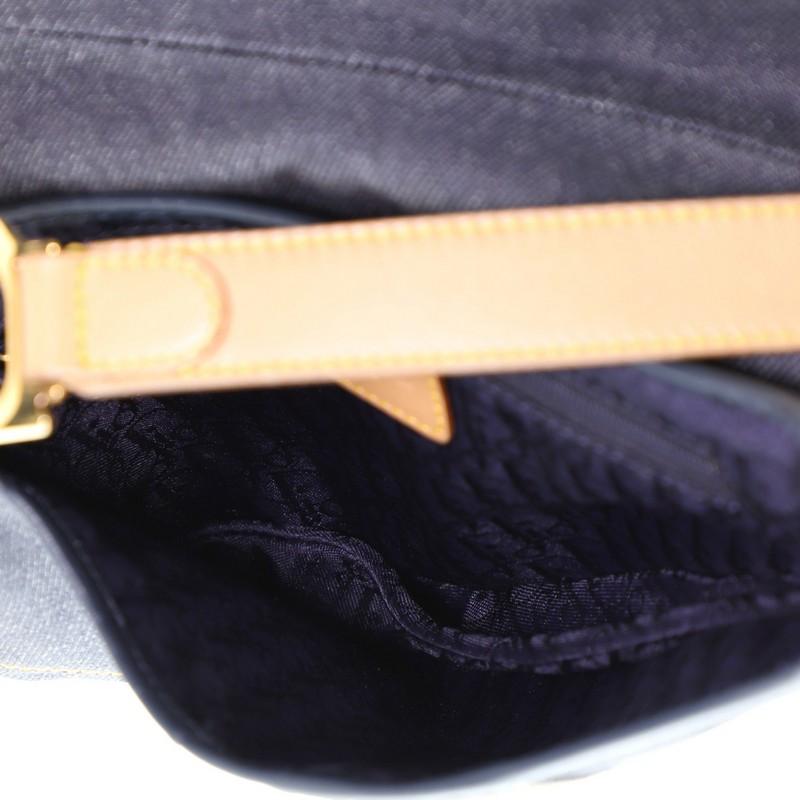 Christian Dior Vintage Saddle Bag Denim Medium  In Good Condition In NY, NY