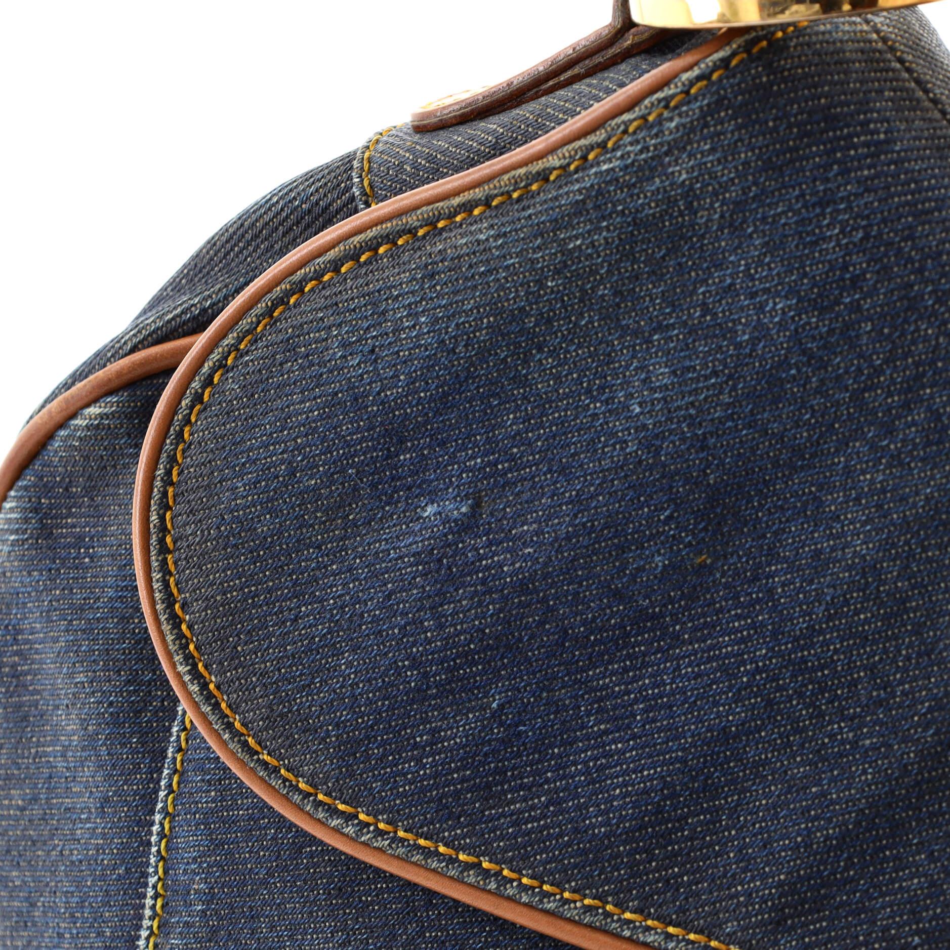 Christian Dior Vintage Saddle Bag Denim Medium 1