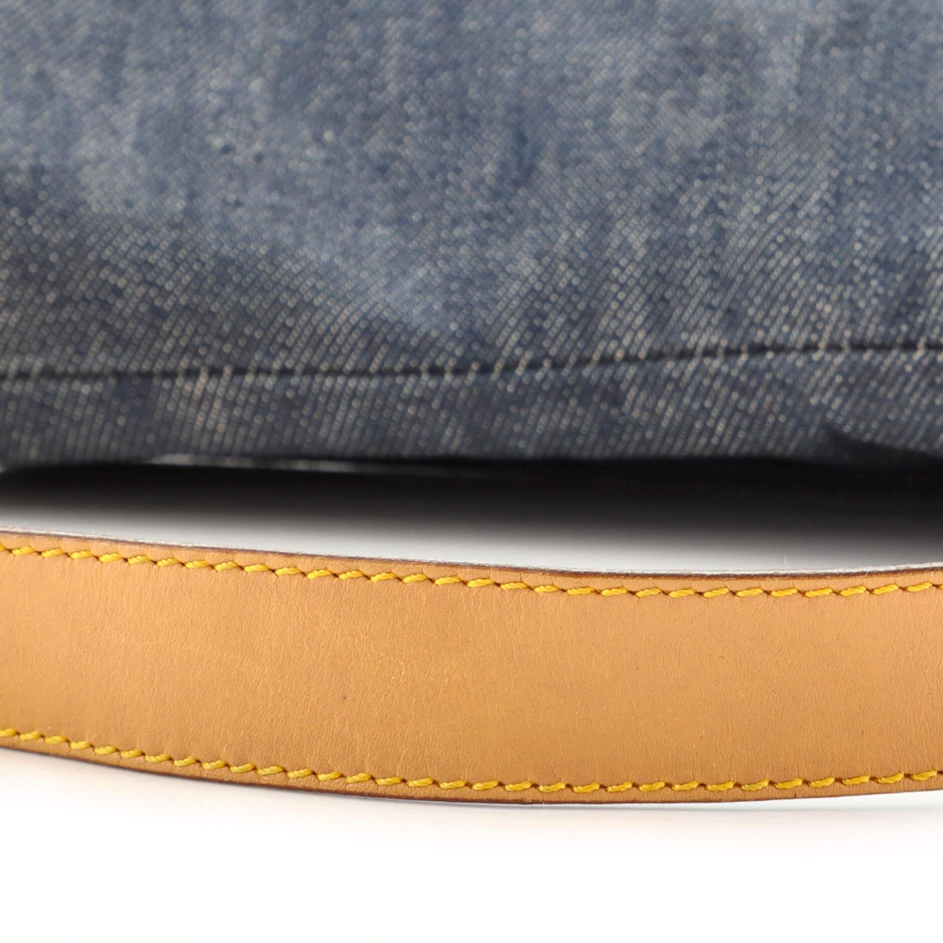 Christian Dior Vintage Saddle Bag Denim Medium 4