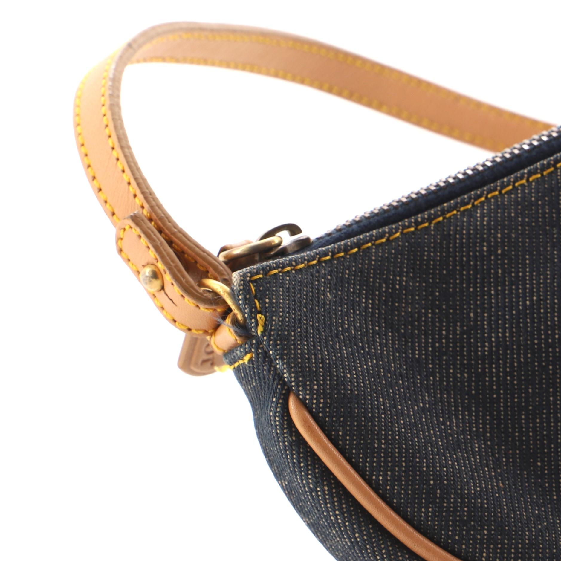 Christian Dior Vintage Saddle Bag Denim Mini 1