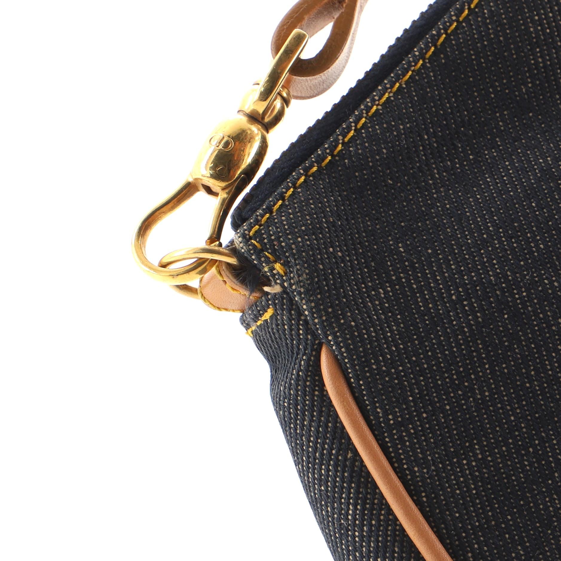 Christian Dior Vintage Saddle Bag Denim Mini 2