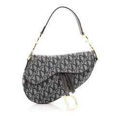 Christian Dior Vintage Saddle Bag Diorissimo Canvas Medium Christian Dior Vintage Saddle Bag Diorissimo Canvas Medium