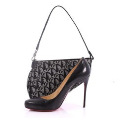 Christian Dior Vintage Saddle Bag Diorissimo Canvas Mini