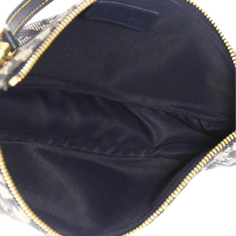 Black Christian Dior Vintage Saddle Bag Diorissimo Canvas Mini