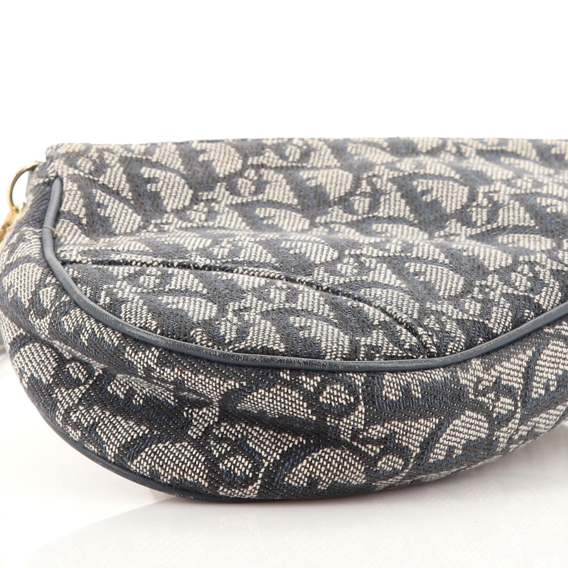 Christian Dior Vintage Saddle Bag Diorissimo Canvas Mini 1