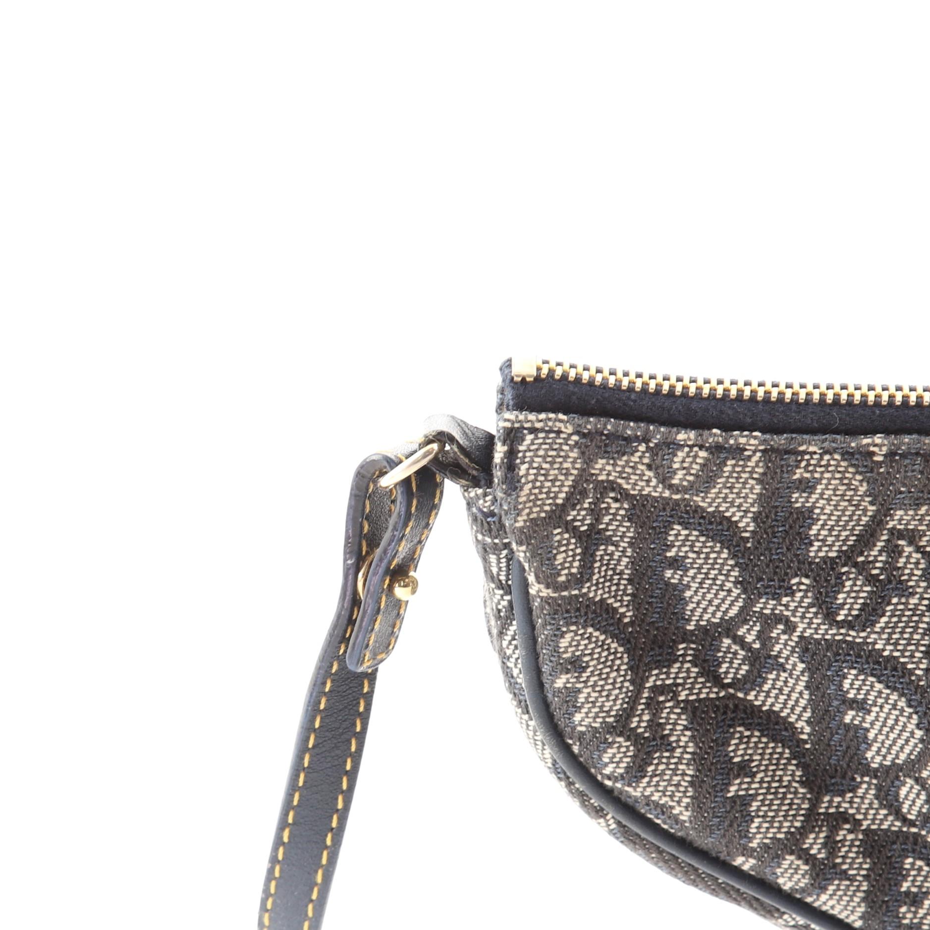 Christian Dior Vintage Saddle Bag Diorissimo Canvas Mini 2