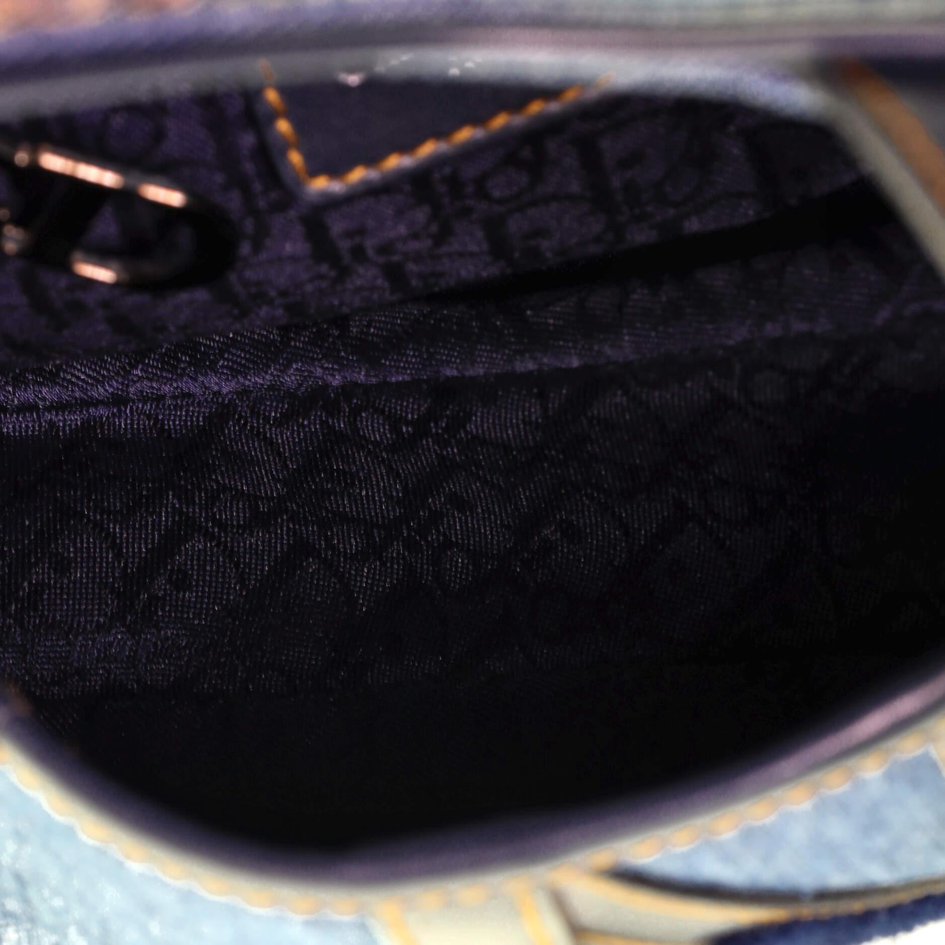 dior houndstooth saddle bag