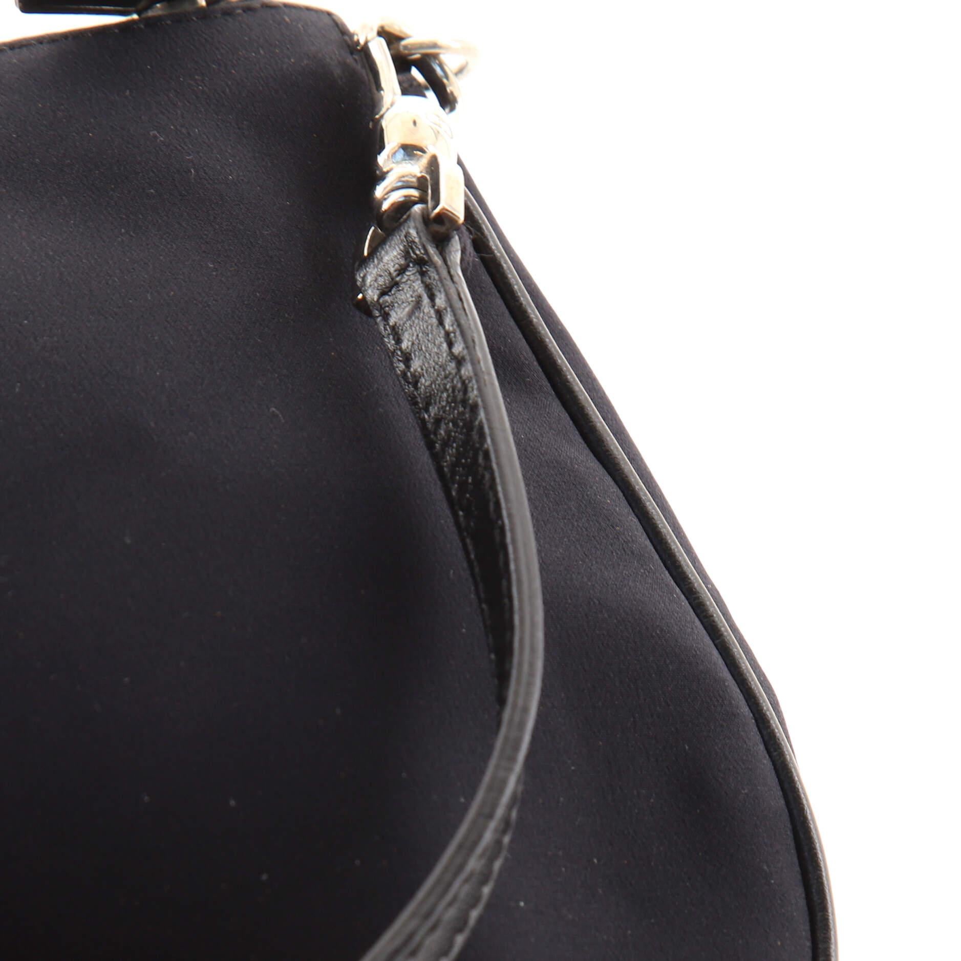 Christian Dior Vintage Saddle Bag Embroidered Satin Mini 2
