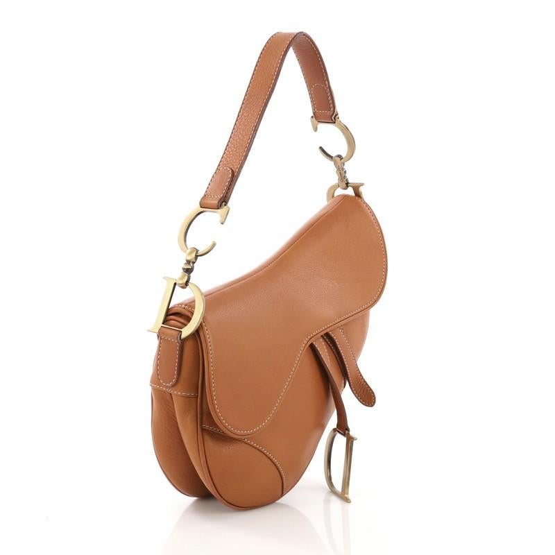 dior saddle cognac