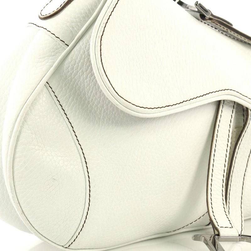 Women's Christian Dior Vintage Saddle Bag Leather Medium