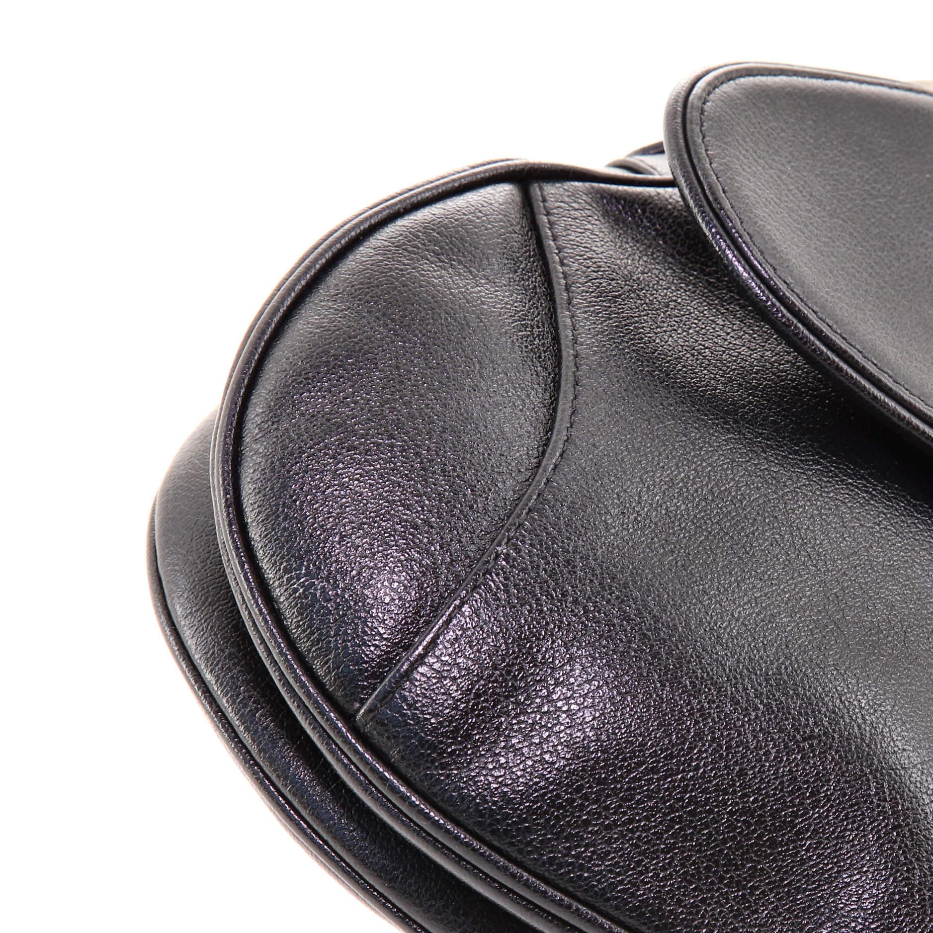 Christian Dior Vintage Saddle Bag Leather Medium 1