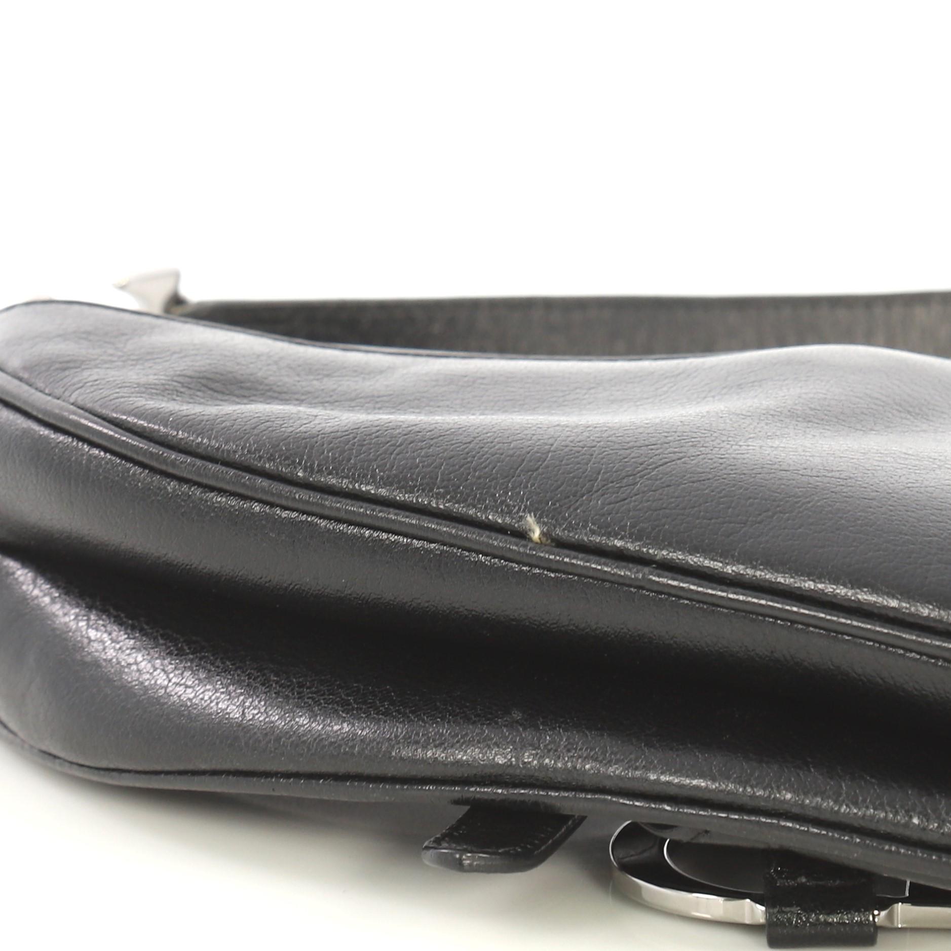 Christian Dior Vintage Saddle Bag Leather Medium 2