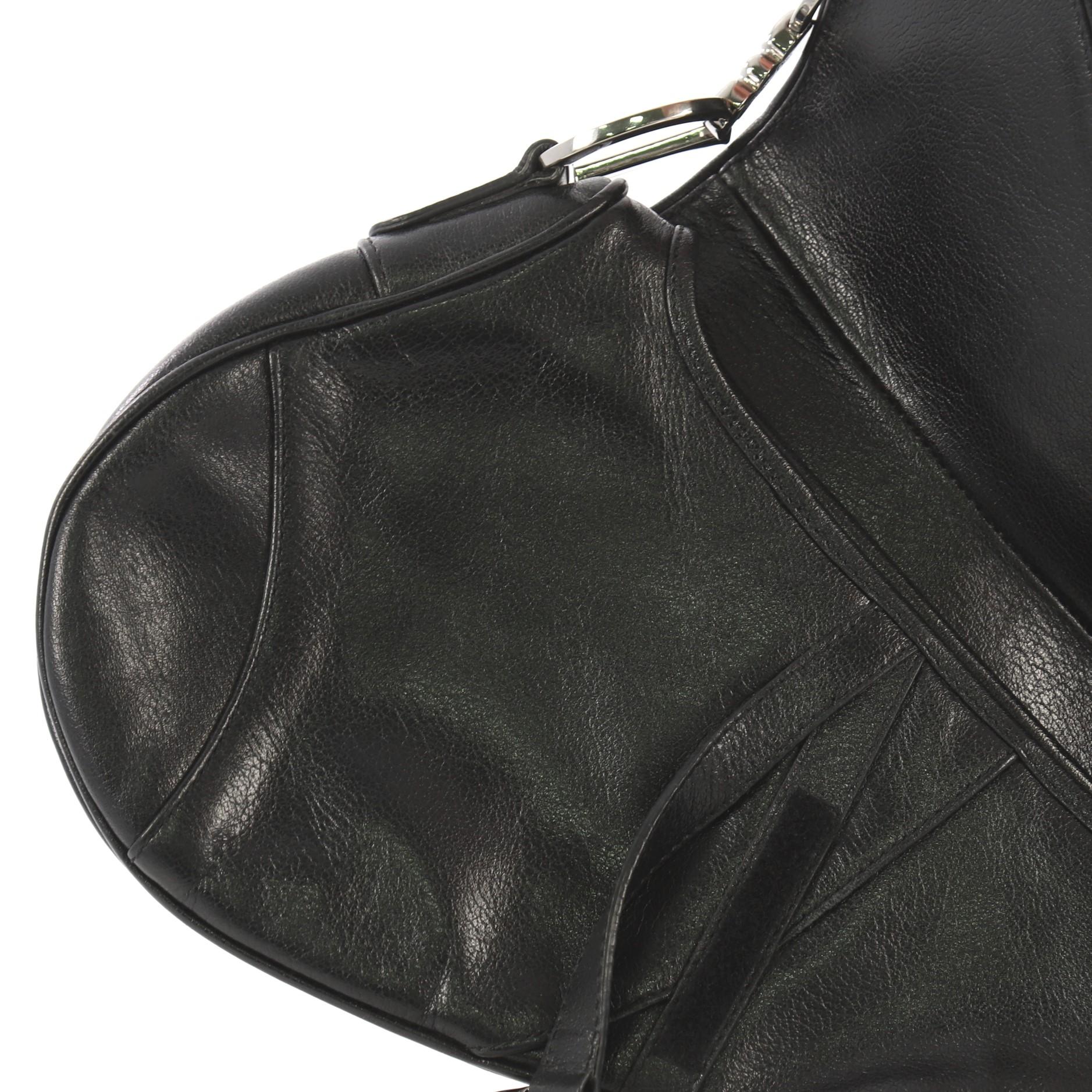 Christian Dior Vintage Saddle Bag Leather Medium 3