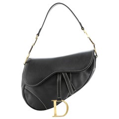Christian Dior Vintage Saddle Bag Leather Medium