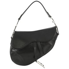 Christian Dior Vintage Saddle Bag Leather Medium
