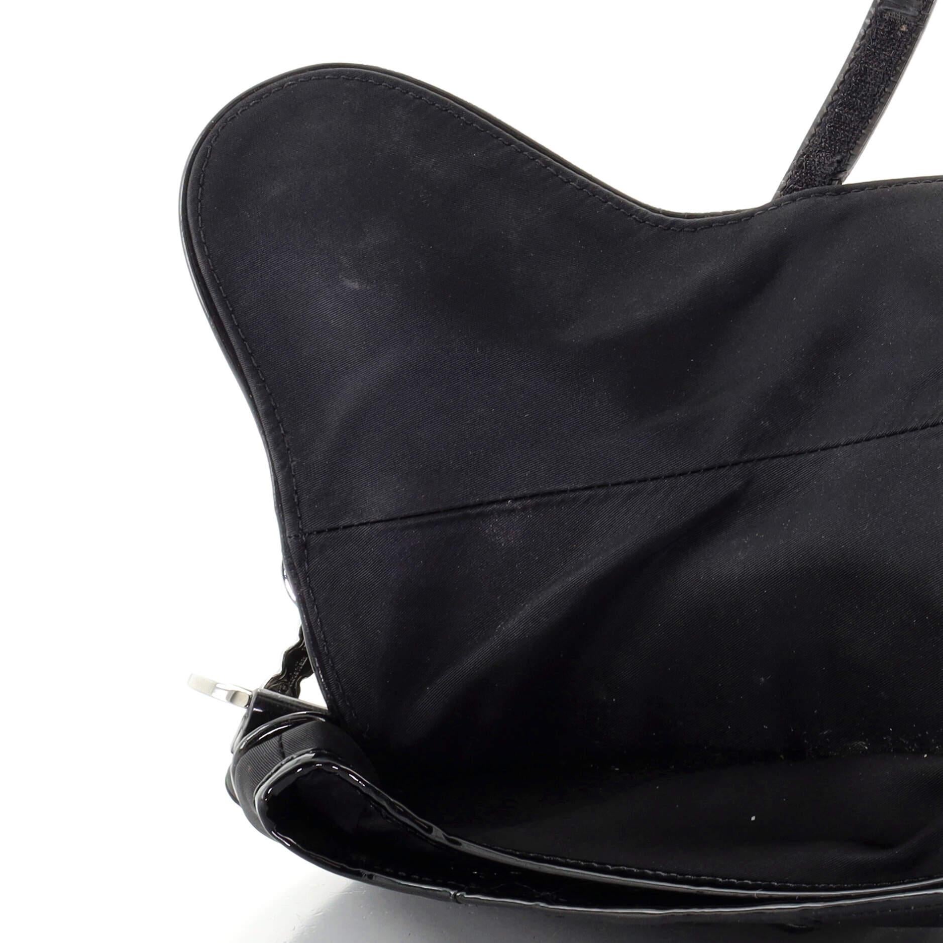 Christian Dior Vintage Saddle Bag Nylon Medium 1