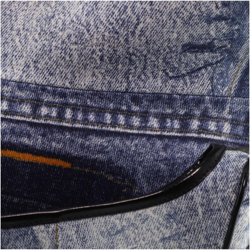 Women's or Men's Christian Dior Vintage Saddle Bag Patch Embellished Denim Medium