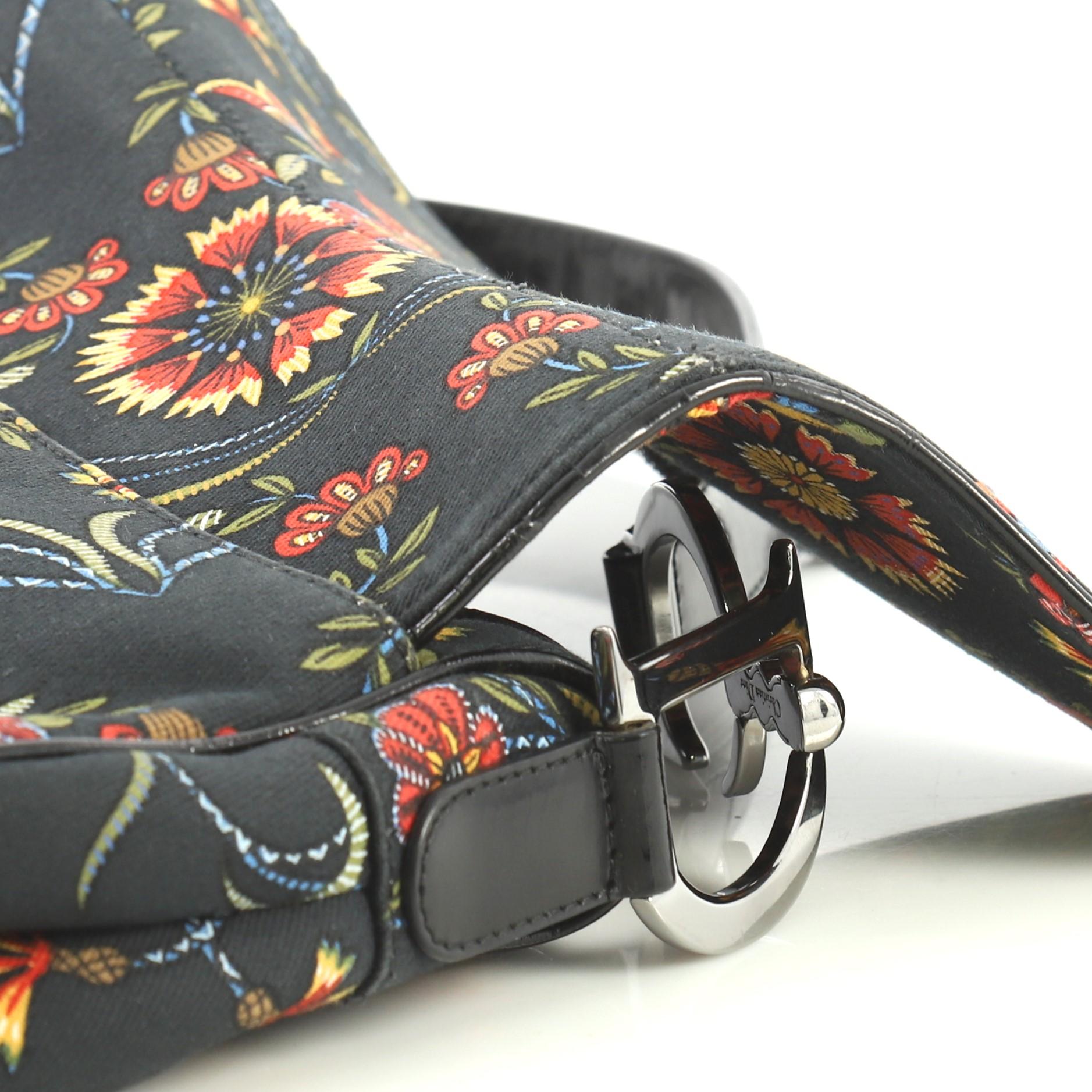 Christian Dior Vintage Saddle Bag Printed Canvas Medium 1