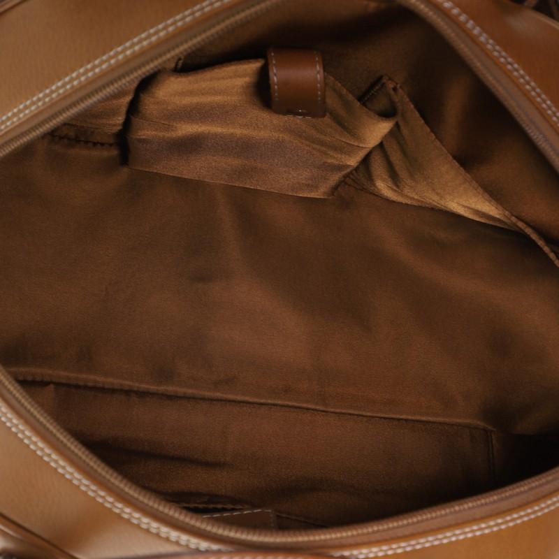 Brown Christian Dior Vintage Saddle Bowler Bag Leather Medium 