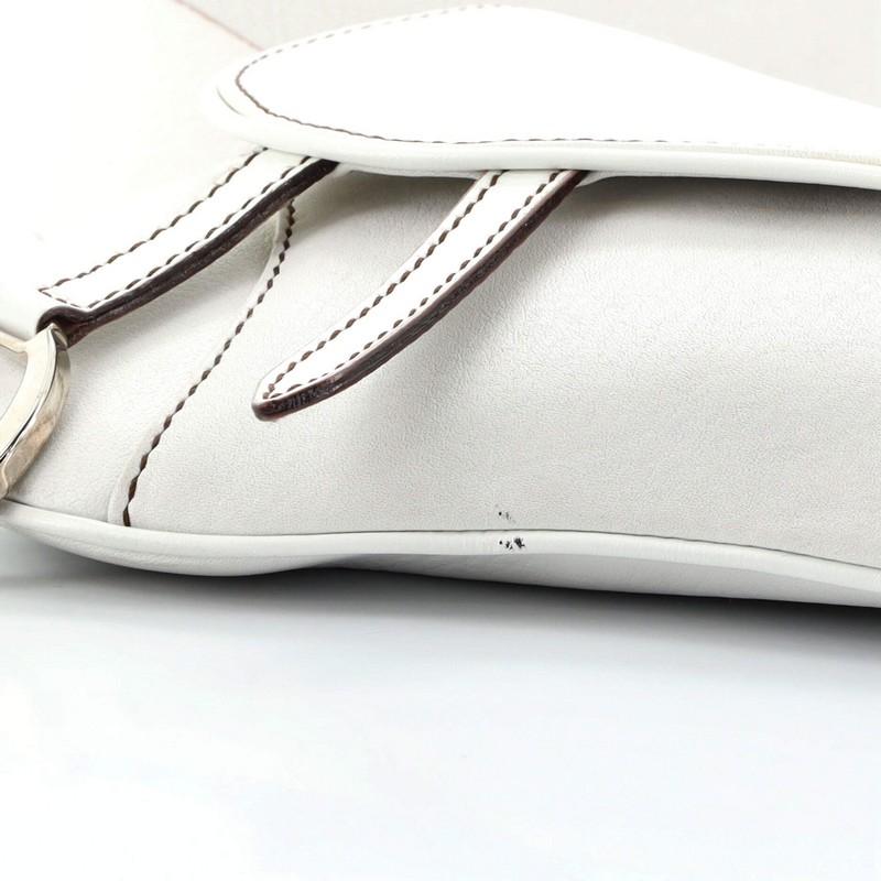 Gray Christian Dior Vintage Saddle Waist Bag Leather