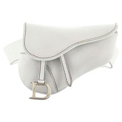 Dior Brown Ultra Matte Saddle Belt Pouch Beige Leather Pony-style calfskin  ref.950251 - Joli Closet