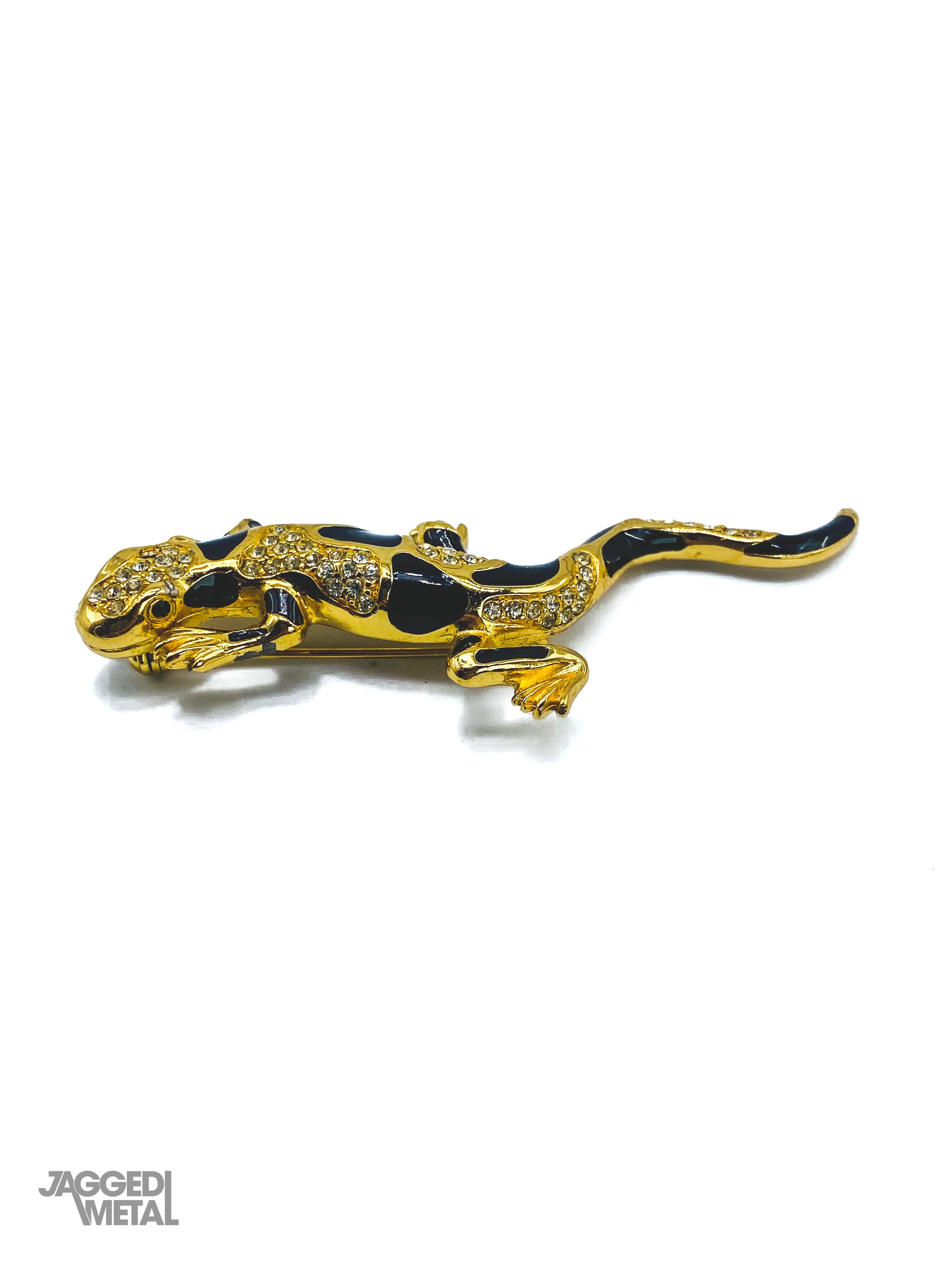 CHRISTIAN DIOR Vintage Salamander Brooch In Excellent Condition In London, GB