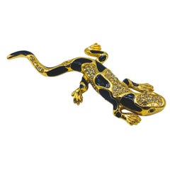 CHRISTIAN DIOR Retro Salamander Brooch