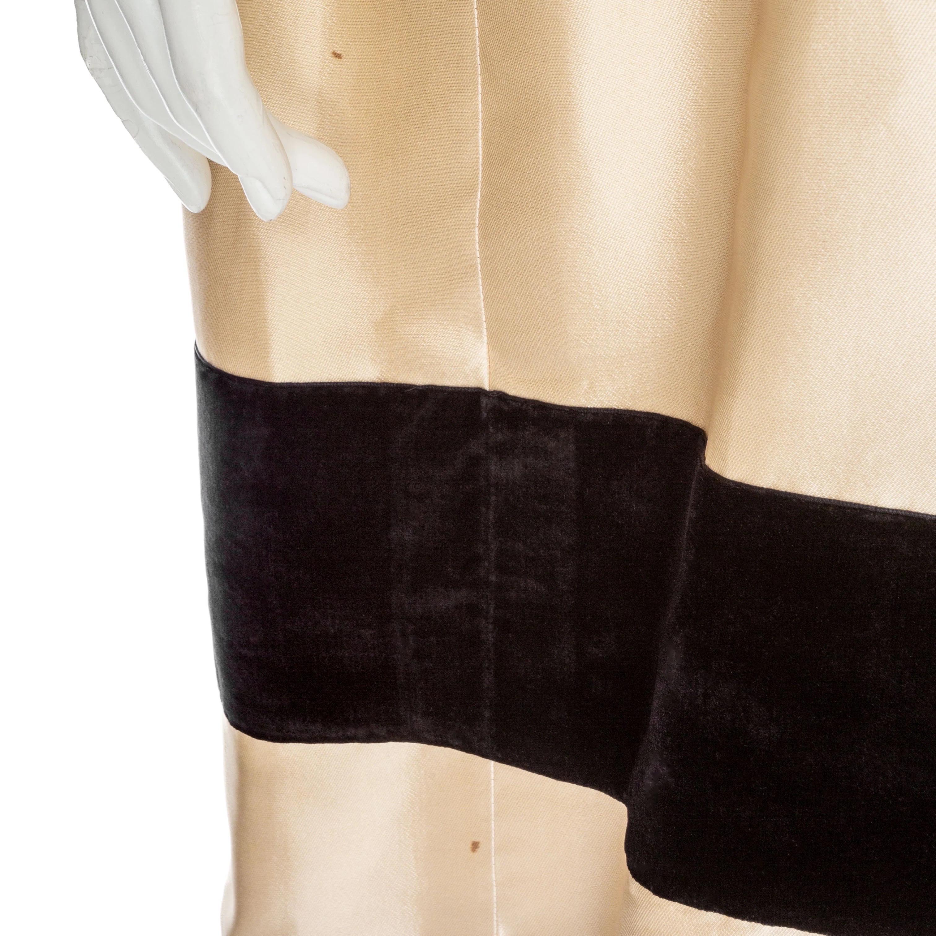 Christian Dior Vintage Satin and Velvet Bow Adorned Dress (1950s) 8