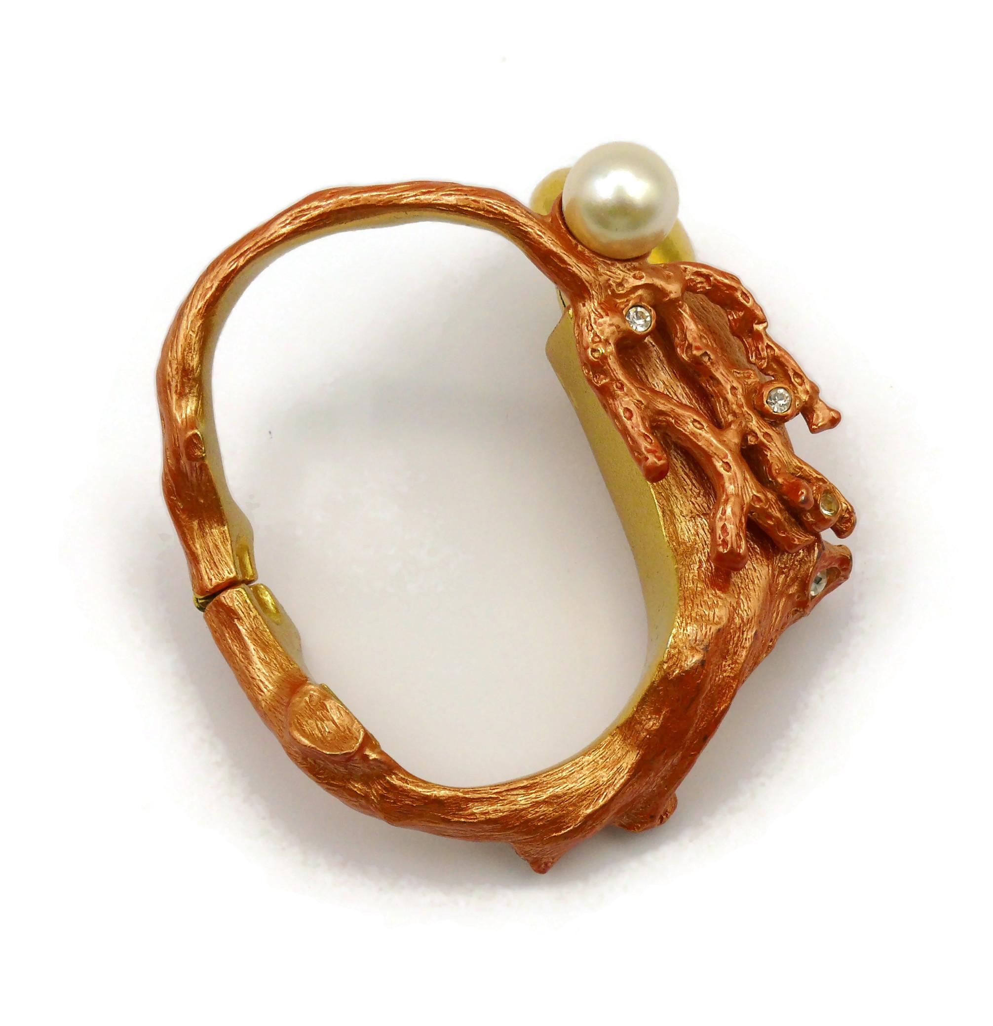 CHRISTIAN DIOR Vintage Muschel-Verschluss-Armband Dune 1987 3