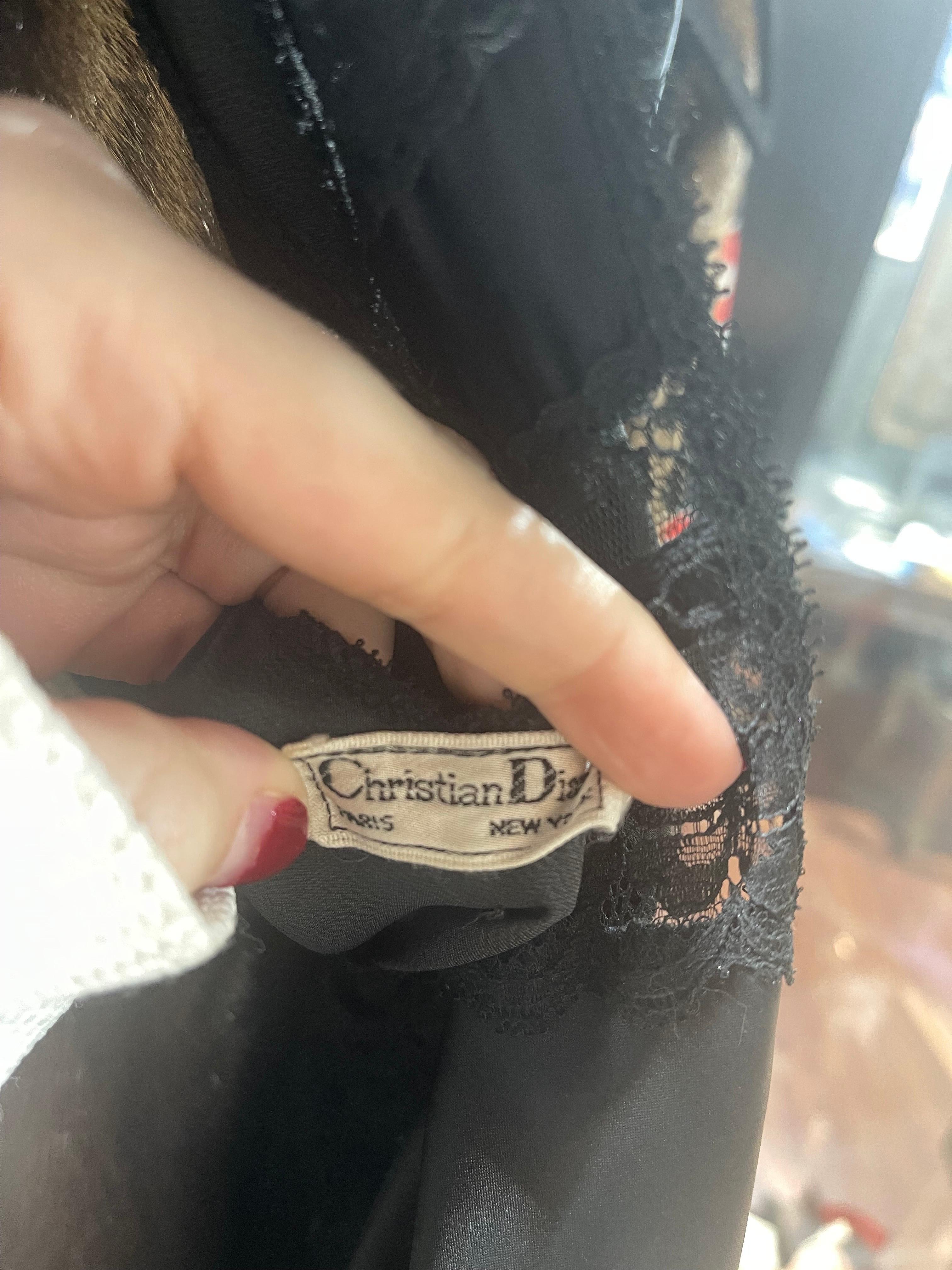 Christian Dior Vintage Silk Lace Slip Dress For Sale 3