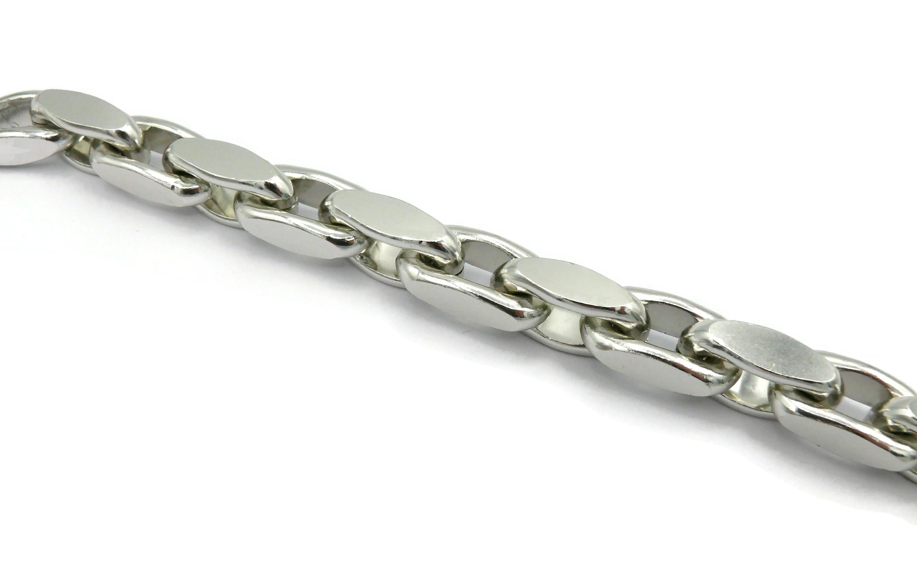 dior chain necklace silver