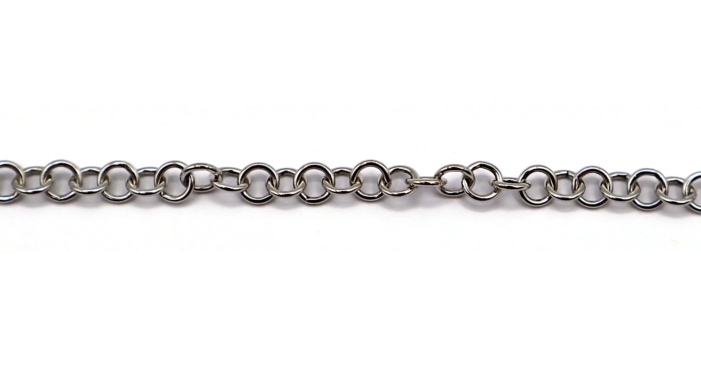 CHRISTIAN DIOR Vintage Silver Tone Crystal & Resin Flower Necklace For Sale 7