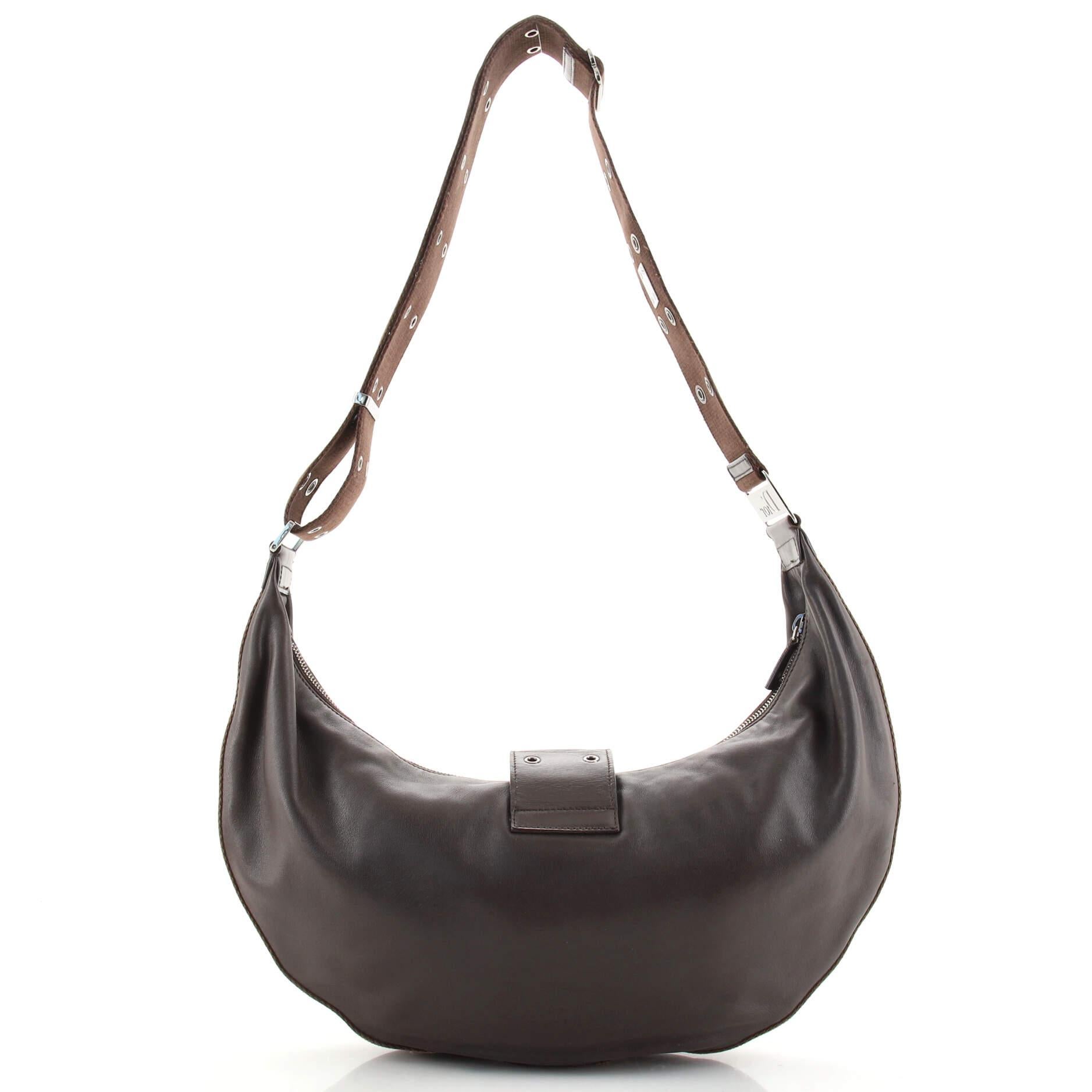 Christian Dior Vintage Street Chic Hobo Leather Large In Good Condition In NY, NY