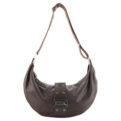 Sac à main Christian Dior Vintage Street Chic Hobo en cuir grand format