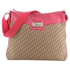 Christian Dior Vintage Street Chic Messenger Bag Diorissimo Canvas and Le