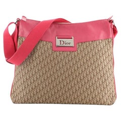 Christian Dior - Sac de messager vintage Street Chic en toile et cuir Diorissimo