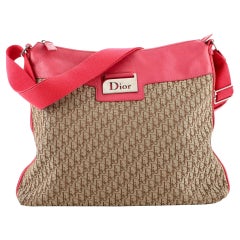 Christian Dior Vintage Street Chic Messenger Bag Diorissimo Canvas and Leather 