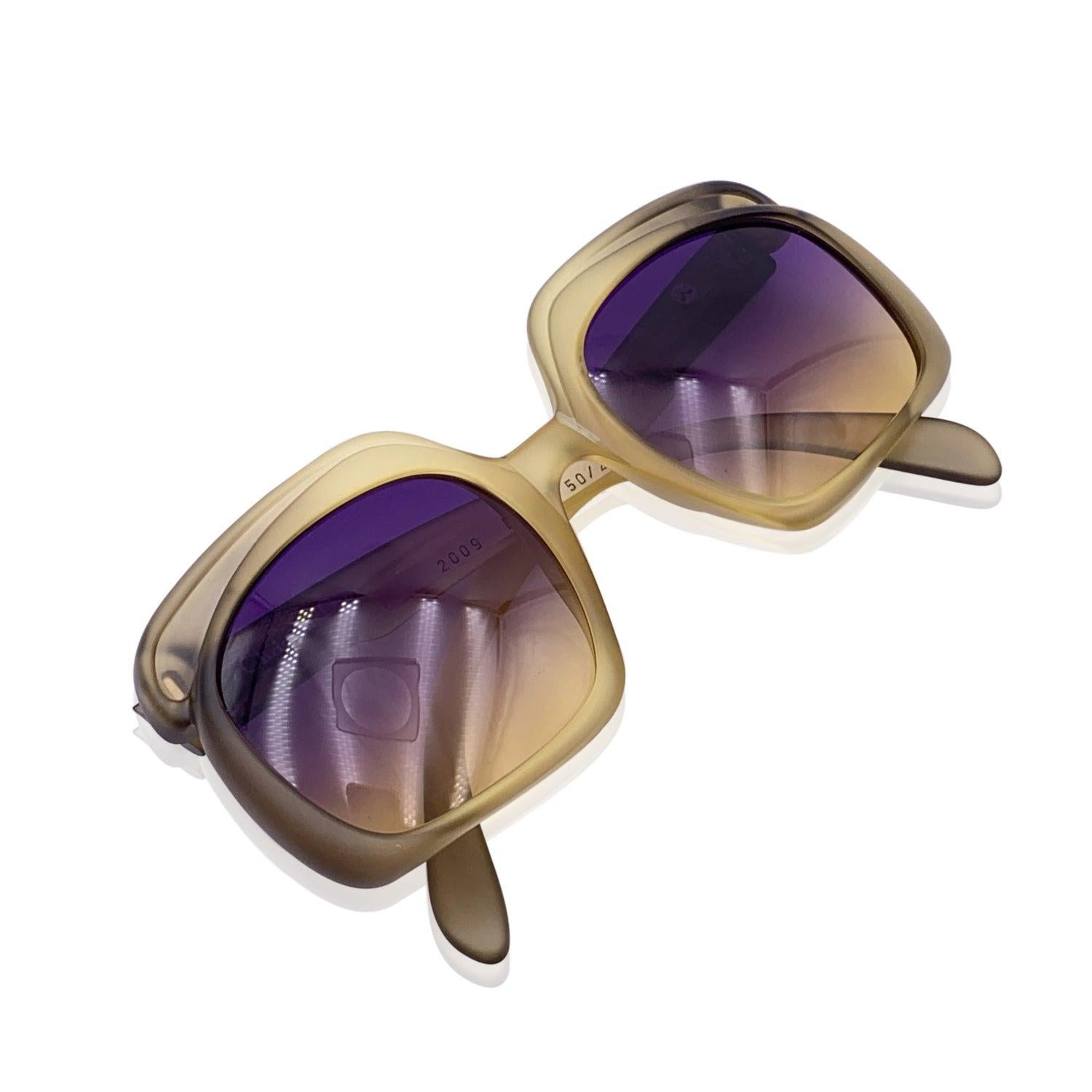 Vintage Christian Dior oversize sunglasses, Mod. 2009- Col 667. Ombre' yellow Optyl frame. Original 100% Total UVA/UVB protection. Gradient bicolor lenses (from Purple to yellow). CD logo on temples. Made in Germany Details MATERIAL: Acetate COLOR: