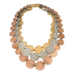 Christian Dior Vintage Three Strand Disc Necklace, 1966