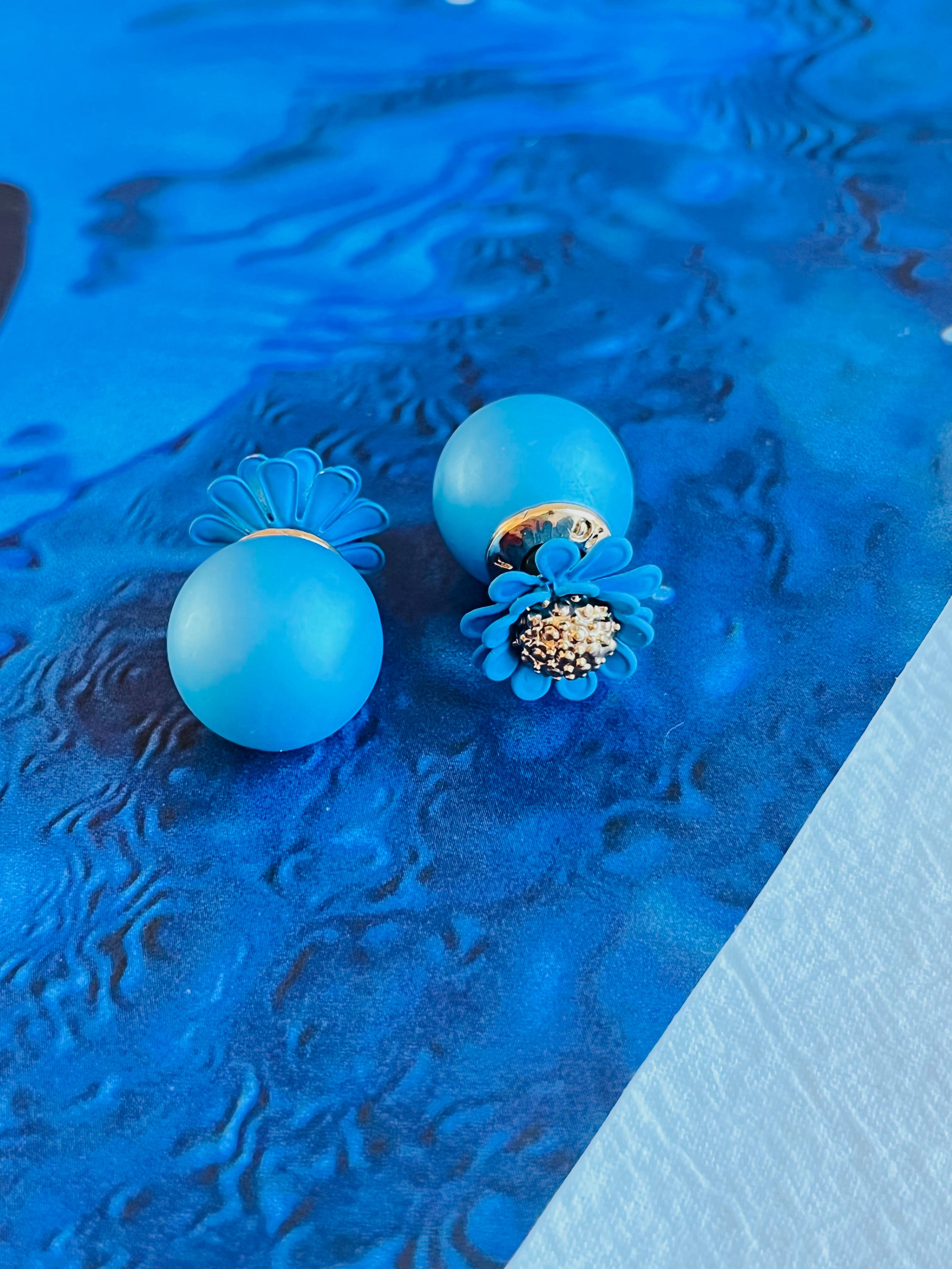 dior earrings balls